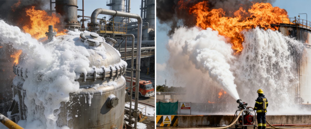 مركز رغوة البروتين الفلوري